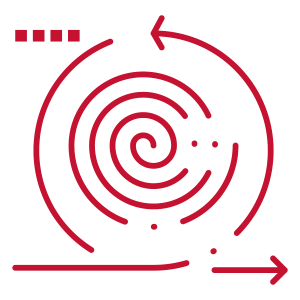 icon of arrow in circle design