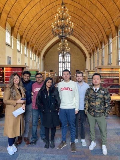 EM students in law library 